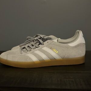 Grey adidas gazelle size 10.5